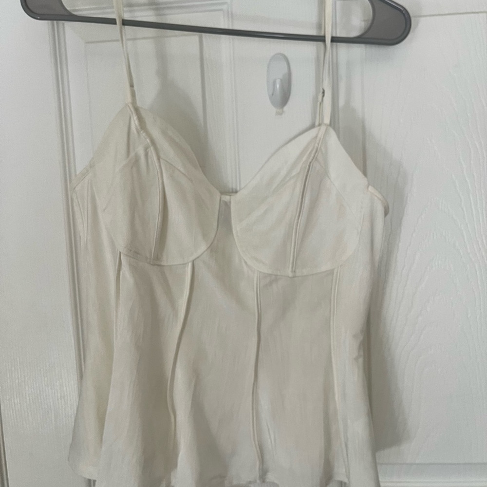 H&M Cream Bustier-Style Camisole Top – Size L